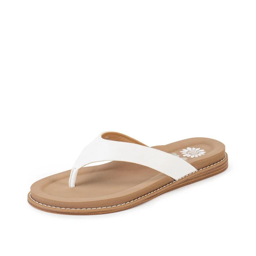 NEW YELLOWBOX women's cielo sandal in white